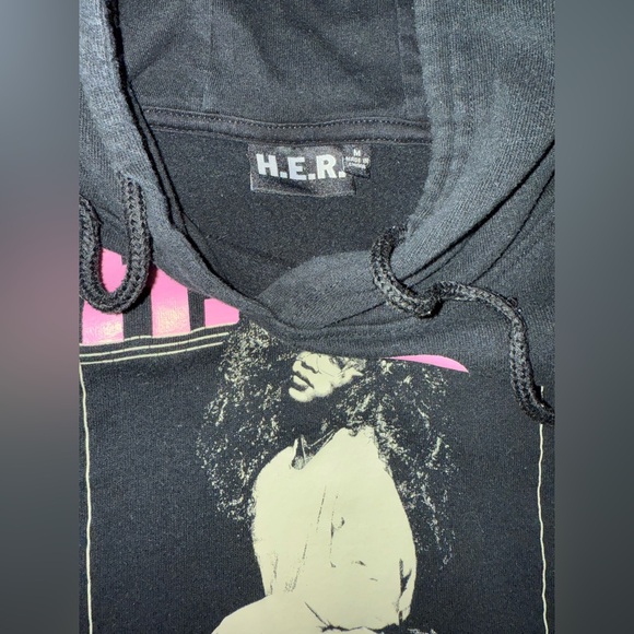 HER Hoodie Black in Color Sizes Medium or Large - Picture 3 of 6